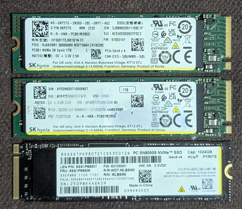 SSD М2 Nvme-Sata3 256-512-1-2TB