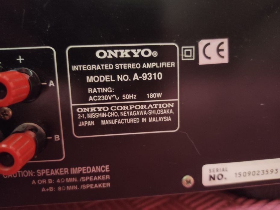 Wzmacniacz Onkyo A-9310, 180W, 4/8Ohm