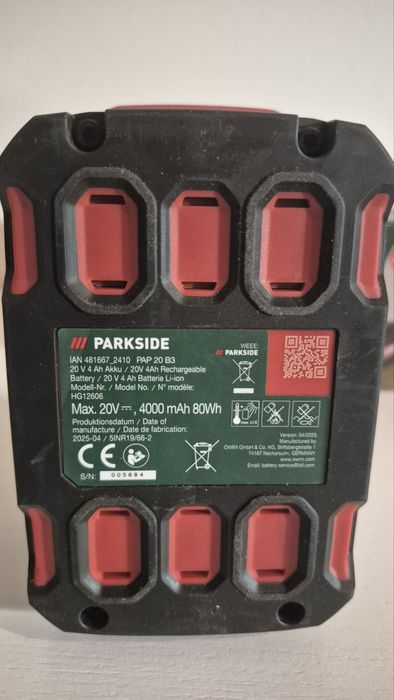Аккумулятор Parkside 4 a 20v
