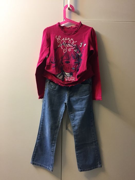 Conjunto Calça de ganga P. Patapon e Sweatshirt da Girandola