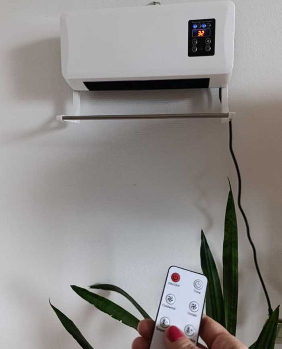 Настенный кондиционер 2в1 тепловентилятор обогреватель дуйка с пультом