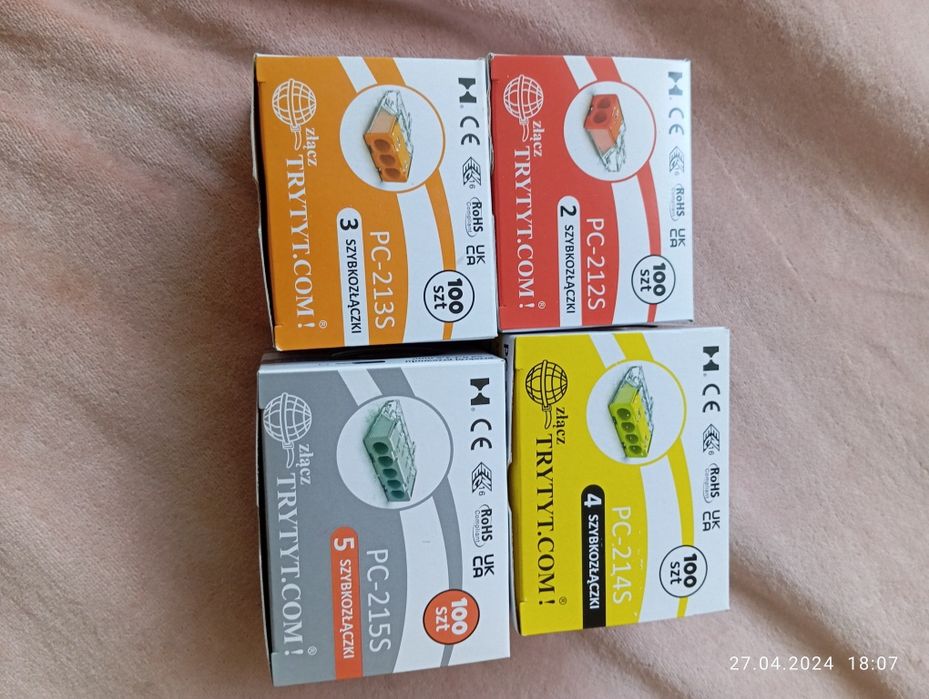 Wago, Trytyt szybkoźłączki original 
2,3,4,5 opak