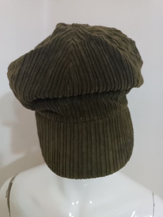 Stylowy Kaszkiet / Bosmanka – Sztruks Olive – 100% Bawełna