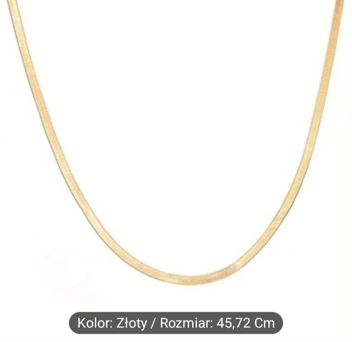 Naszyjnik żmijka stal 55 cm