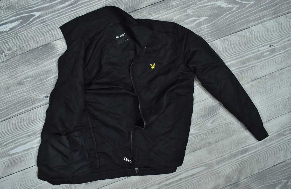 Lyle Scott Męska Kurtka Bomberka Wiatrówka Czarna S