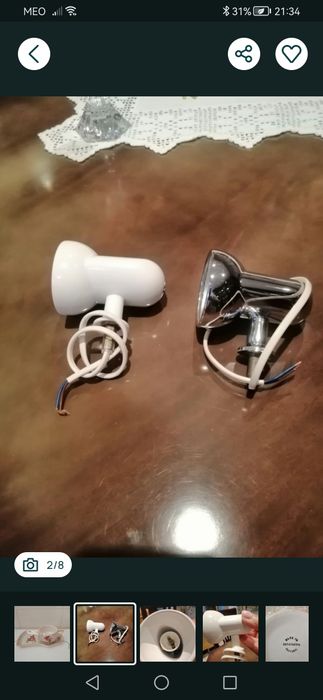 Chaleira / leiteira Eléctrica+jarra antiga viidro+focos 
Prato Vista Alegre Magnólia 
Ladeiro 10€
Saleiro 
165 gramas 
Base=8,5