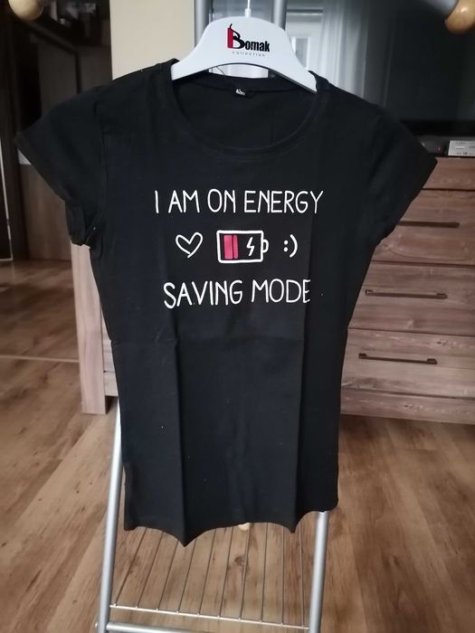 T-shirt czarny dla dziewczynki 10-12 lat (XS)