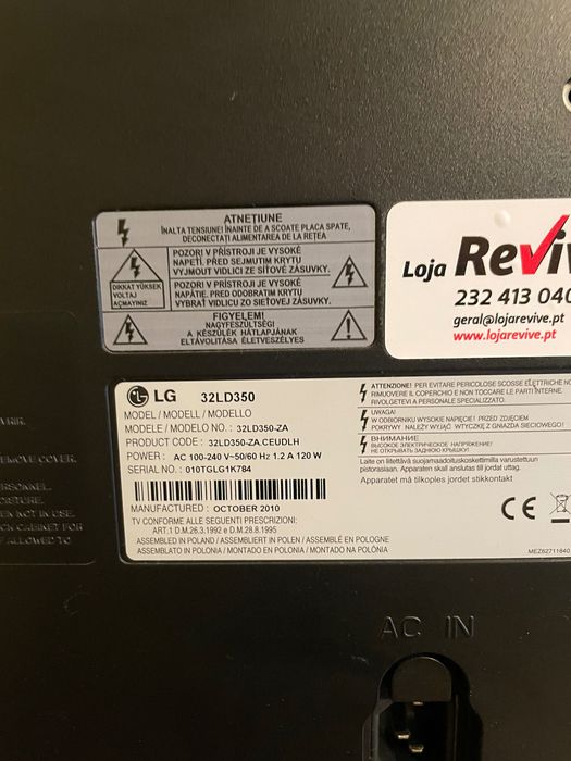Tv LG 32LD350 (avariada)