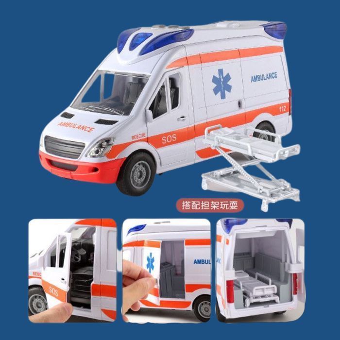 Auto Karetka Pogotowia Ambulans Napęd Gra Świeci
