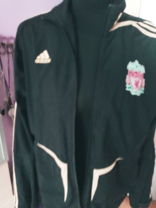 Kurtka czarna meska wiatrowka M Adidas Liiverpool