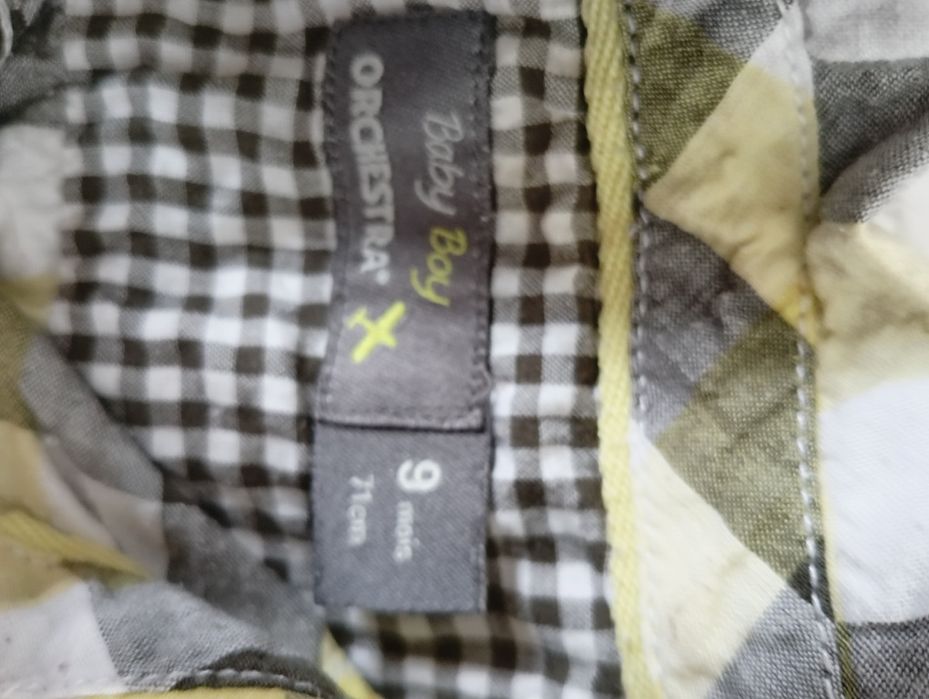 Zestaw koszule 74 dla chłopca Bluzka Koszula 74 z krótkim rękawem