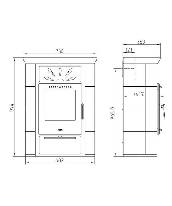 Piec kaflowy Thorma Borgholm Top koza kominek