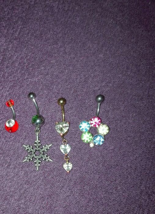 Piercing kolczyki do pępka- komplet całość