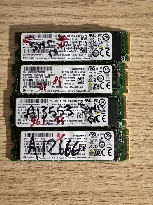 Накопичувачі SSD m.2 256 GB , 512 GB .