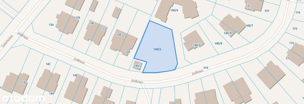 Uzbrojona działka budowlana 859 m² Siedlce ul. Jodłowa - Więcej