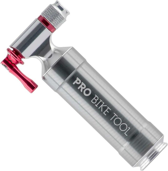 Pompka CO2 Pro Bike Tool z pojemnikiem na naboje pompka do opon rowero