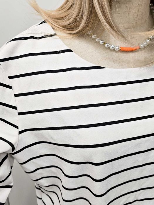 Biała sukienka bombka H&M rozmiar XL długi rękaw