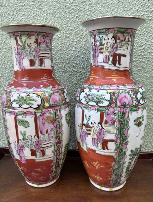Par de Jarras porcelana chinesa Mandarim