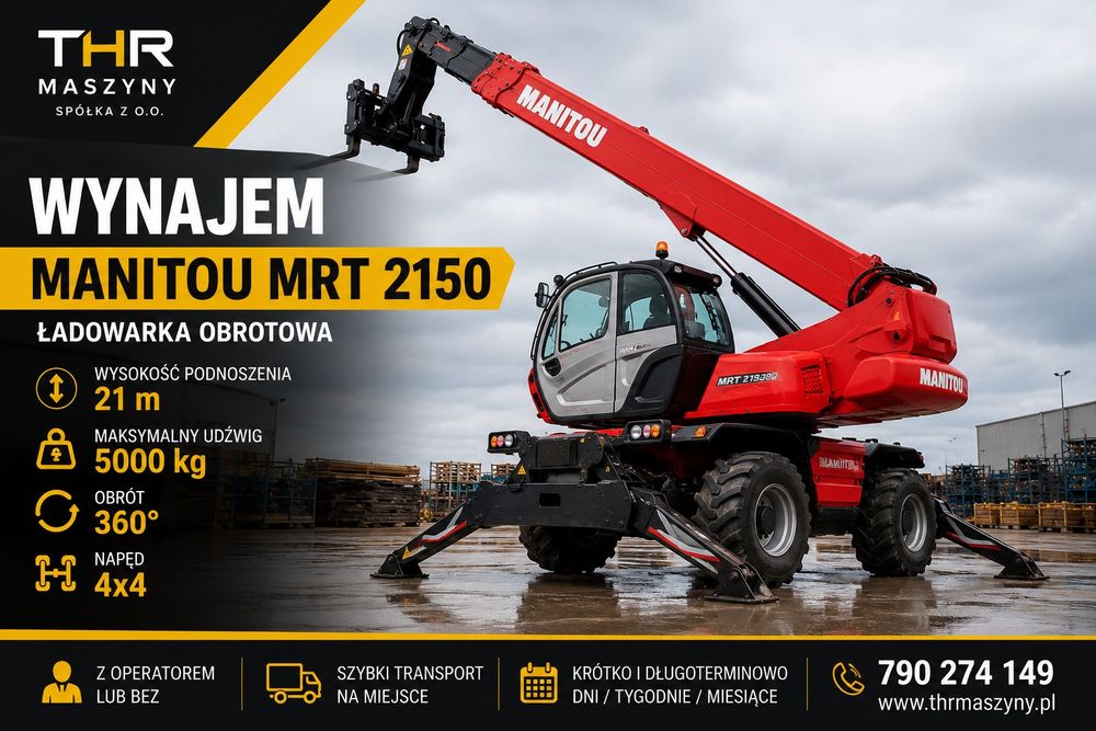 Wynajem ładowarek teleskopowych MRT MT 1840 2150  2550 3050