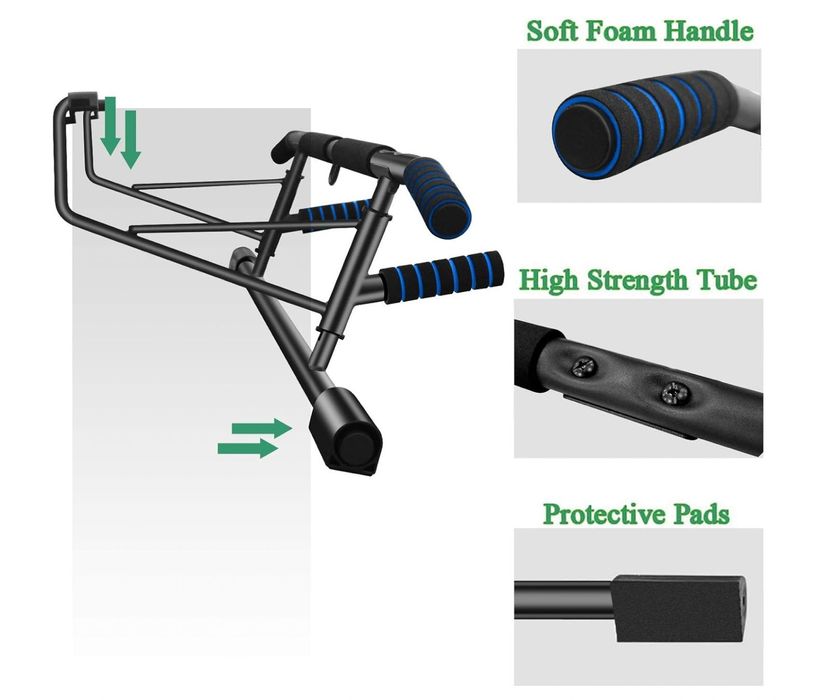 Barra de Elevações \ Pull-Ups para Porta – Multifuncional e Dobrável