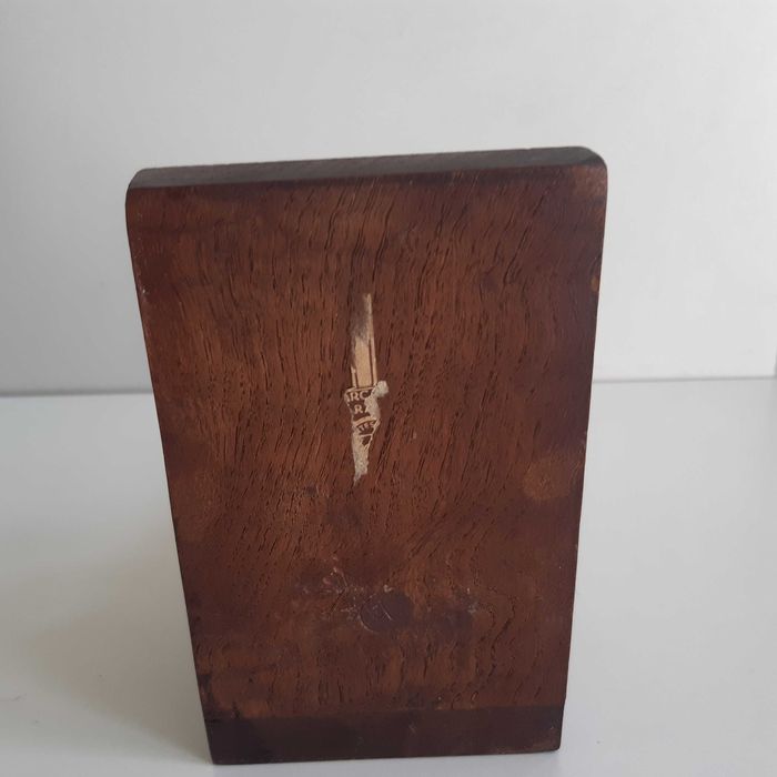 Antigo Serra Livros Madeira Esculpida Figura Sancho Panza