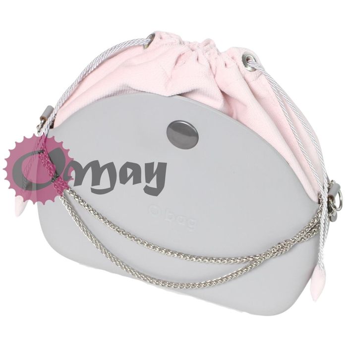 organizer OBAG MOON LIGHT worek welur pudrowy róż szary komin OMAY