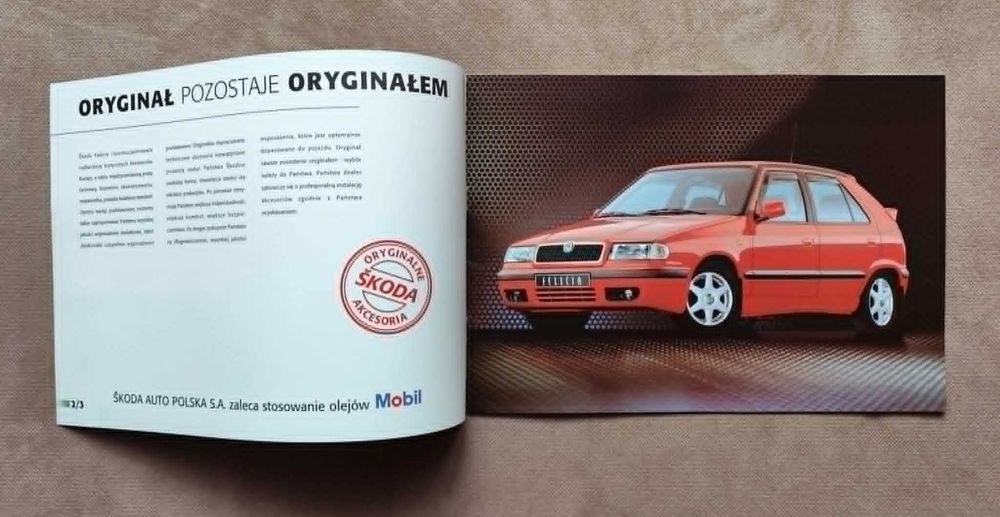 Prospekt Skoda Felicia Akcesoria
