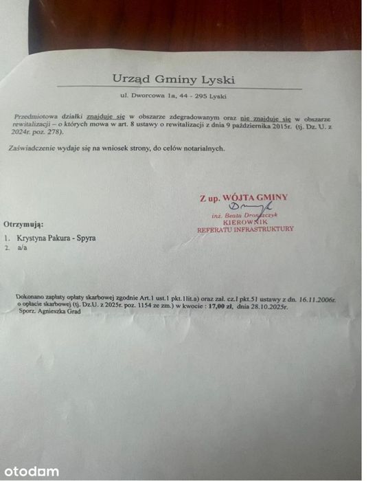 Trzy działki w Żytna przy ul. Sobieskiego