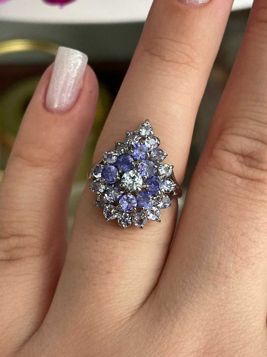 Кольцо из серебра 925 пробы с круглым аквамарином 3,5 мм, 17 размер