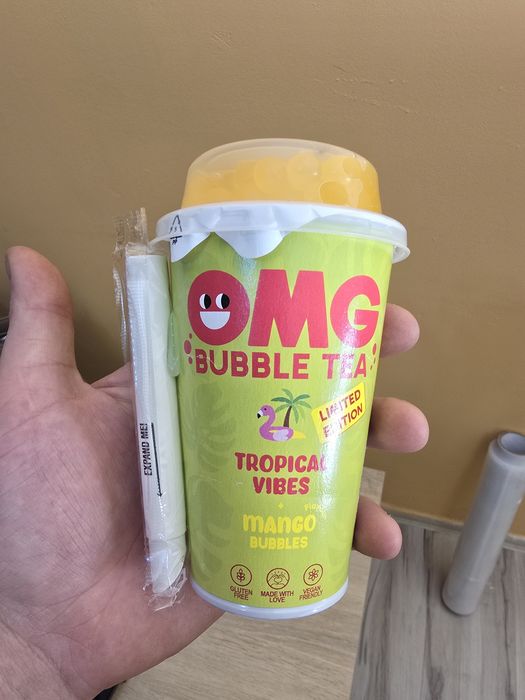 OMG Bubble Tea Napój bezalkoholowy Tropical vibes & mango, napój 265ml