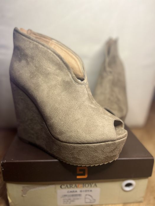 Sapato plataforma Camurça