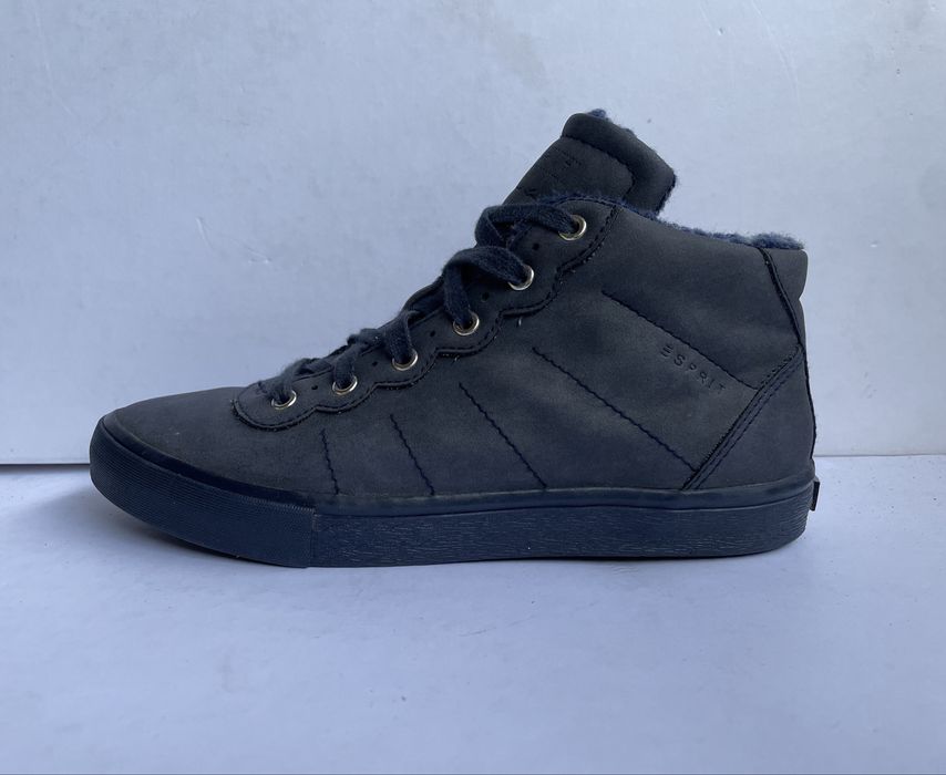 ESPRIT grafitowe ocieplane sneackersy trampki za kostke 37