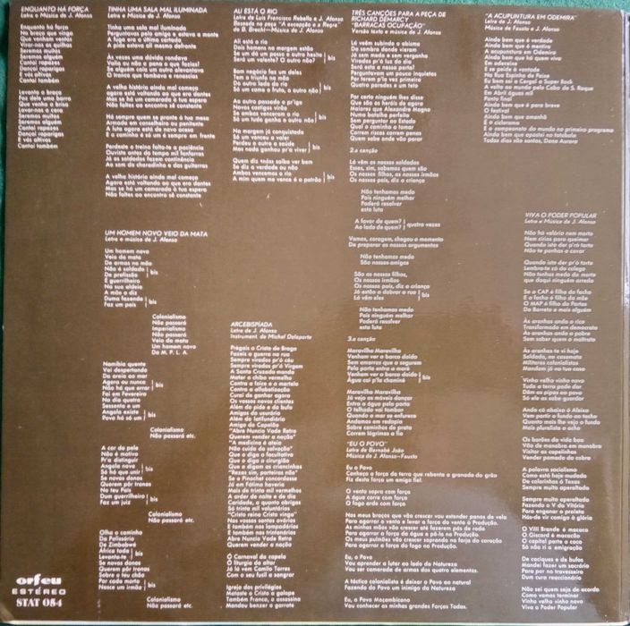 José Afonso	- - - - -		Enquanto Há Força	- - - - -	LP