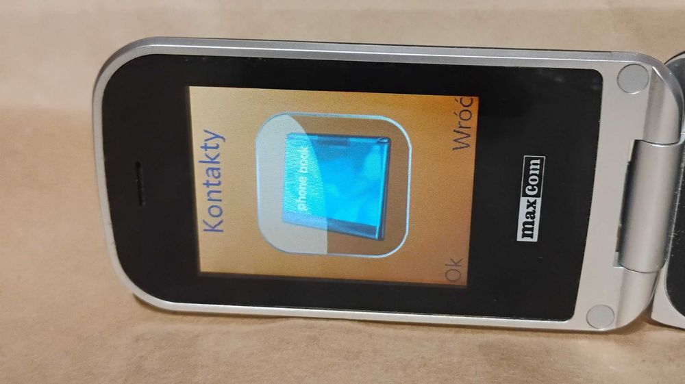 MAXCOM  MM820 BB Telefon z Klapką DUŻY + ładowarka dla seniora nie Nokia