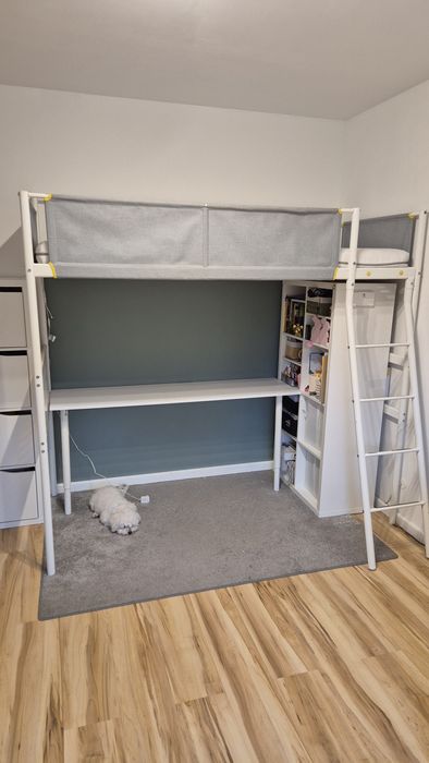 IKEA Vitval łóżko piętrowe na antresoli+ materac