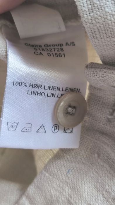100% szerokie, lniane spodnie claire.dk, r. M