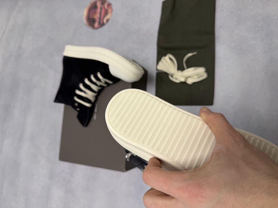 кеды кроссовки Rick Owens Ramones High 42 43 Leather maison margiela