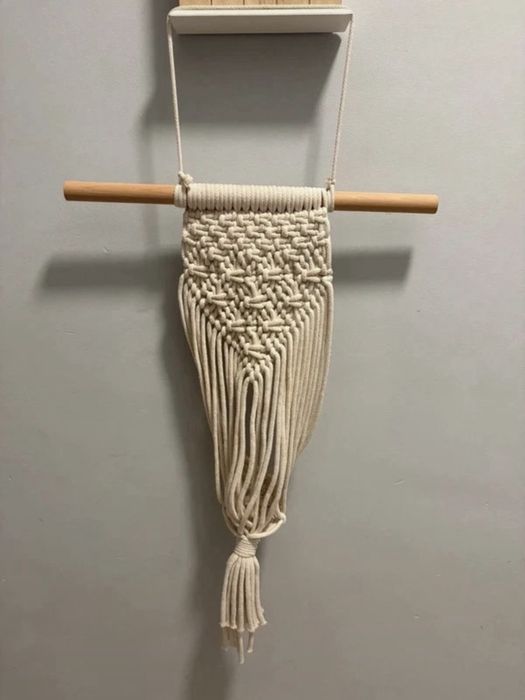 Kwietnik dekoracja ścienna do powieszenia makrama handmade