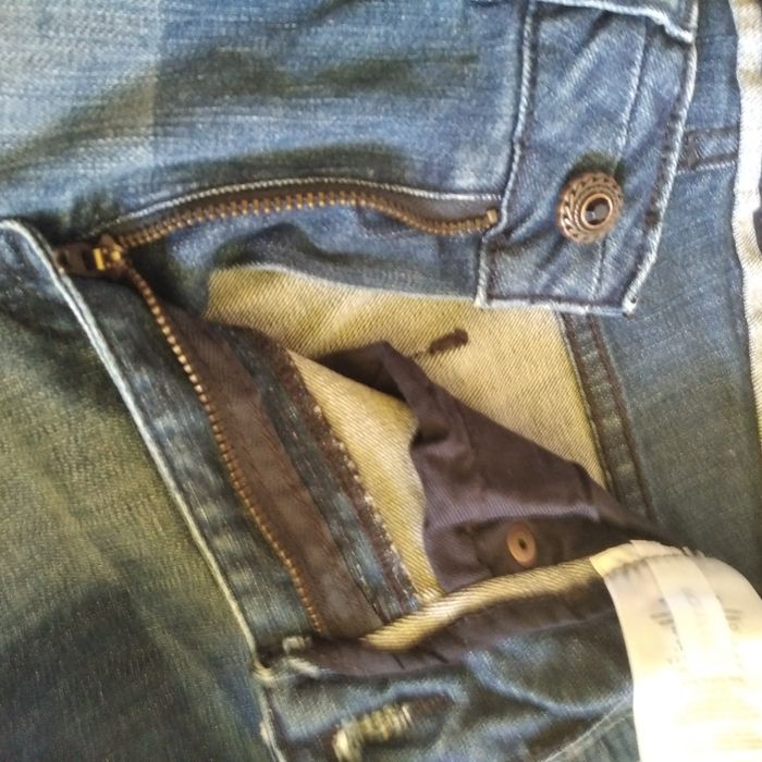 Spodnie damskie jeansy rozmiar S patchwork