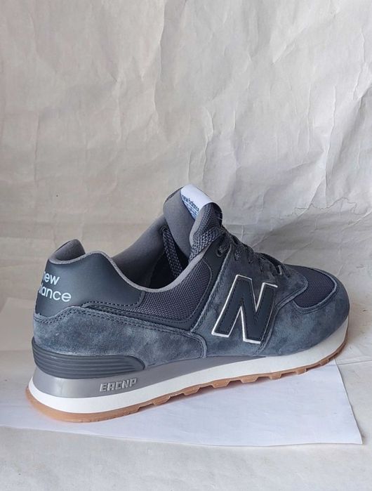 Кросівки чоловічі New Balance 574 (Темно Сірі, Замша)