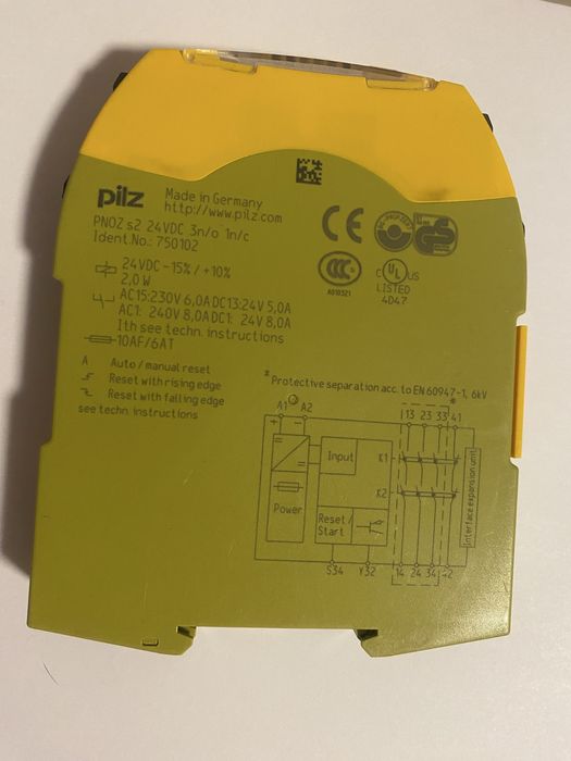 Реле безопасности PNOZ s2 24VDC 3 n/o n 1/c 750102