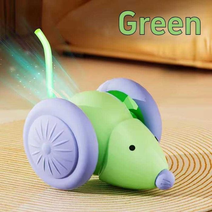 Інтерактивна машинка-мишка для кота, USB зарядка, об’їзд перешкод