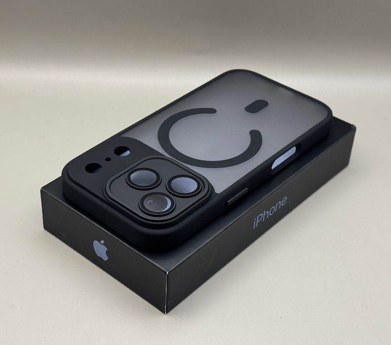 Матовый чехол iPhone 17 Pro Blue MagSafe, 17 Pro Black, Orange, Silver