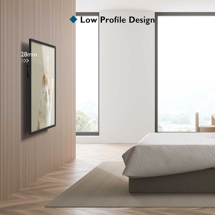 BONTEC Ultra Slim Uchwyt Ścienny do TV 26-55 Cali, Max VESA 400x400