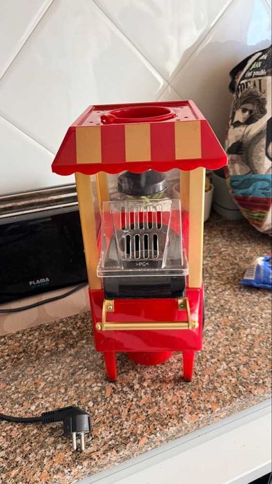 Máquina de Pipocas Retro "Movie Time" – Como Nova (1200W)