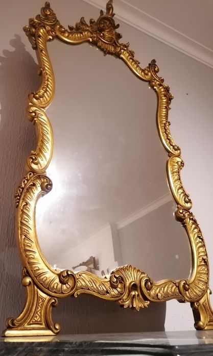 Credência (ou Consola; Mesa; Aparador) mármore, com Espelho, Luís XV