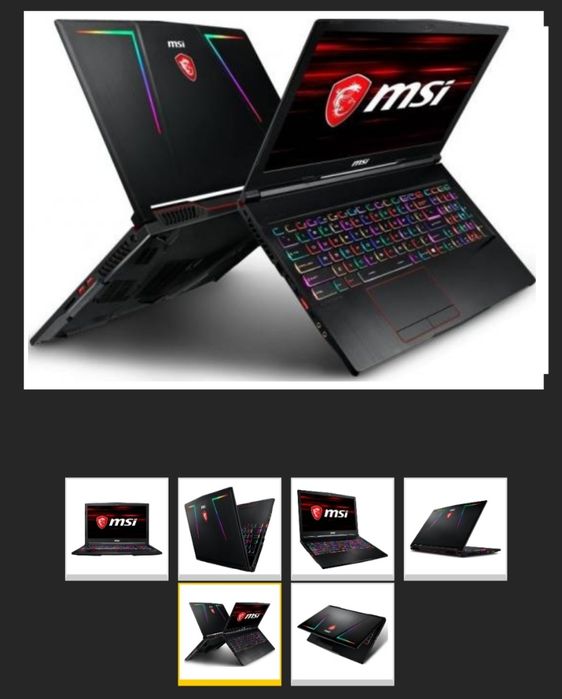 MSI Raider RTX 2060 6gb 144гц i7 12 ядер 4.5 ГГц RGB steel serries