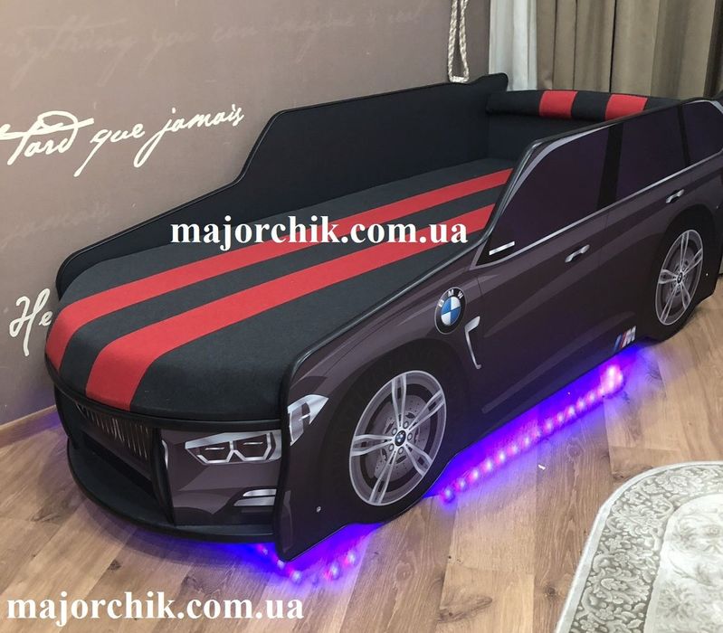 Ліжко машина с матрасом Джип ПРЕМИУМ Гламур Рендж Ровер БМВ Ауди