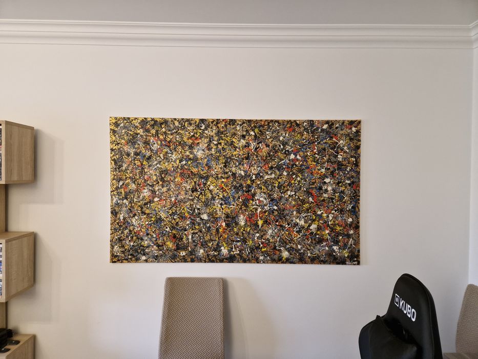 Quadro "Trilho Primário" - pintura abstracionismo 2025 01