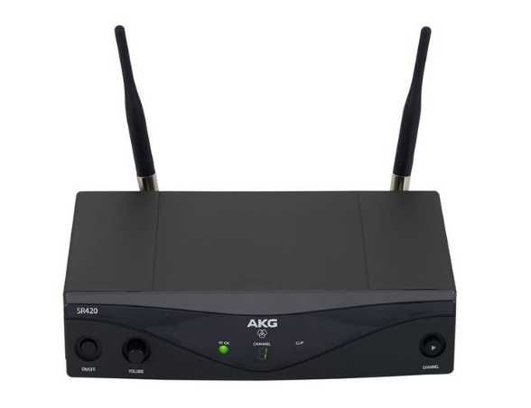 UHF Wireless System AKG WMS 420 com micro de lapela AKG (COMO NOVO)